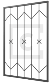 Распашная стальная решетка 1-2